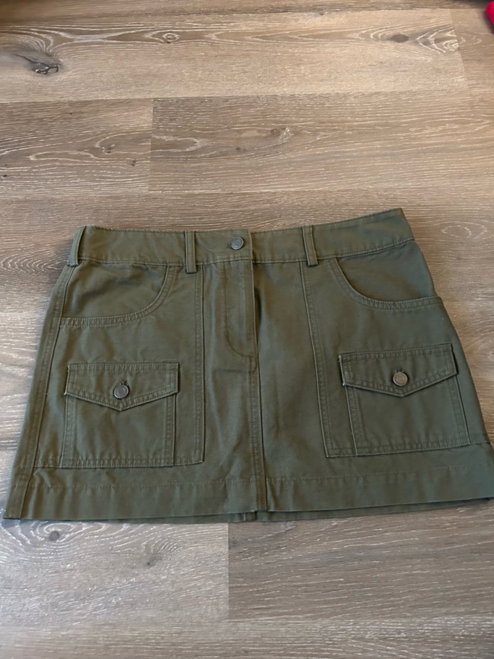 Aritzia Olive Utility Mini Skirt